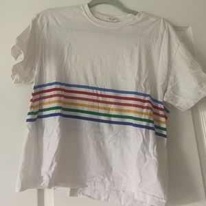 Brandy Melville rainbow striped tee